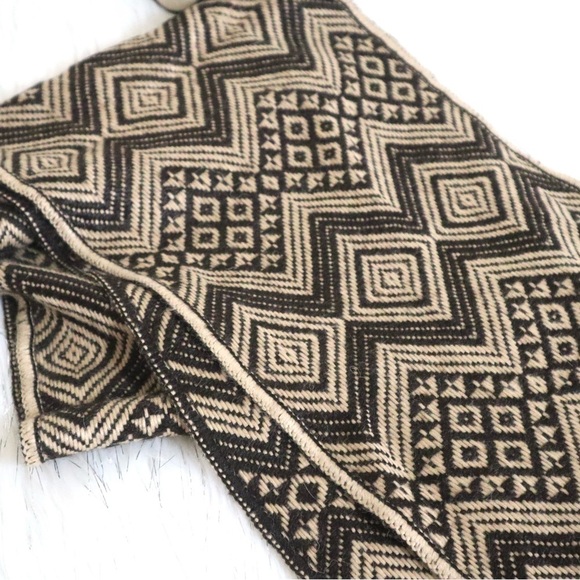 Original Alpaca‎ Wool Blend Scarf Brown & Camel Color  Unisex - Picture 4 of 7